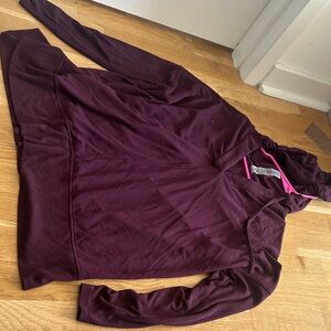 Lou & Grey Plum Maroon Hooded Pullover